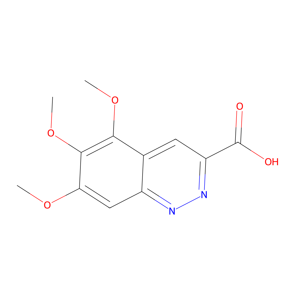 5,6,7-trimethoxycinnoline-3-carboxylic Acid molecular structure, CAS 224321-91-9