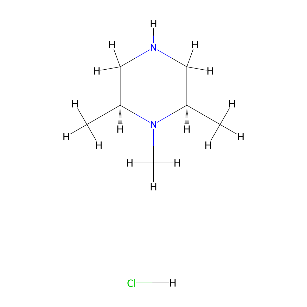 (2S,6R)-1,2,6-trimethylpiperazine hydrochloride molecular structure, CAS 2243213-36-5