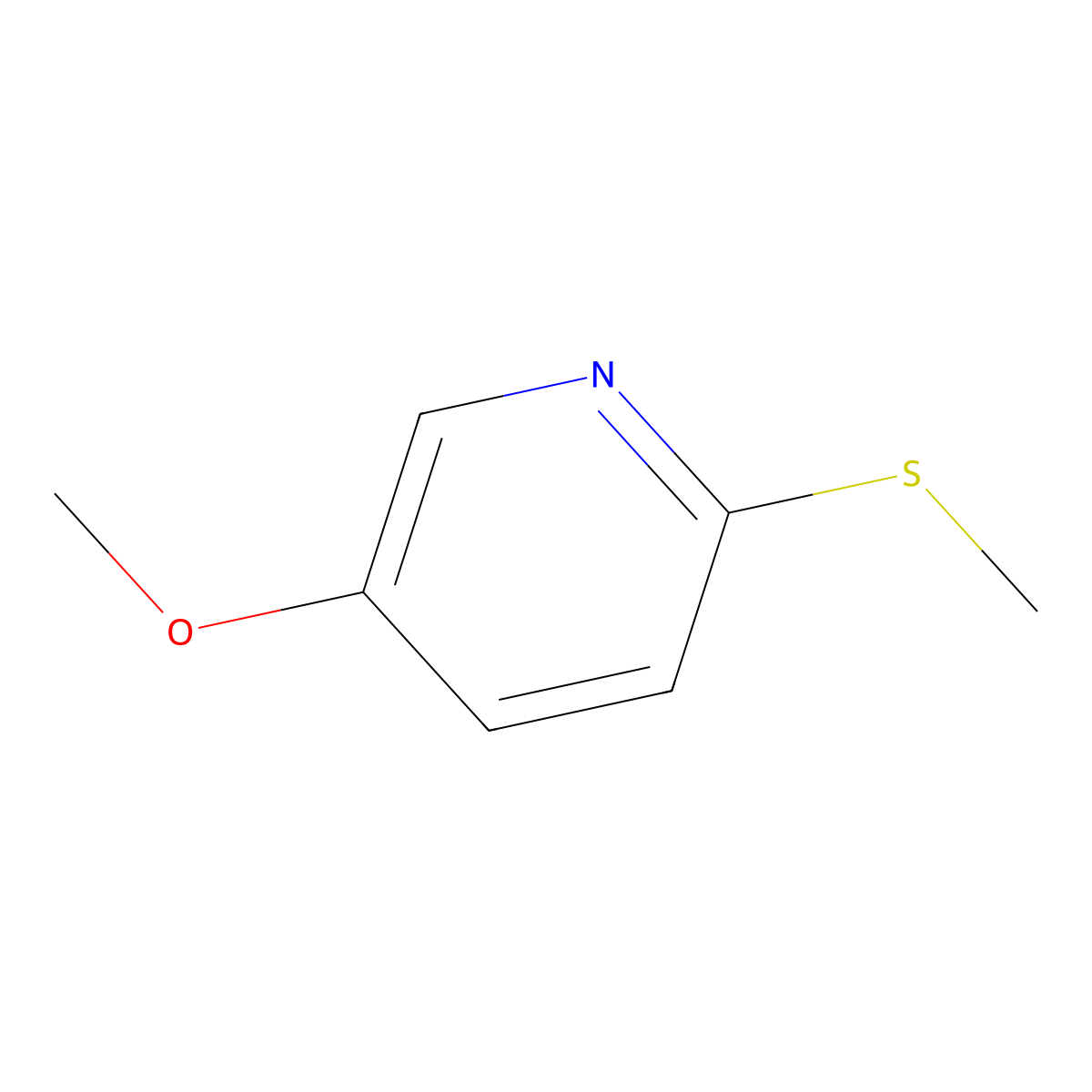 5-Methoxy-2-(methylthio)pyridine molecular structure, CAS 2243215-44-1