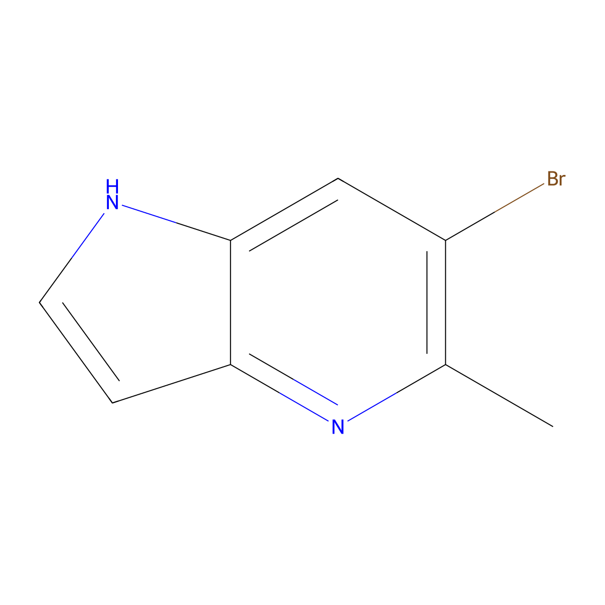 6-bromo-5-methyl-1H-pyrrolo[3,2-b]pyridine molecular structure, CAS 2243222-49-1