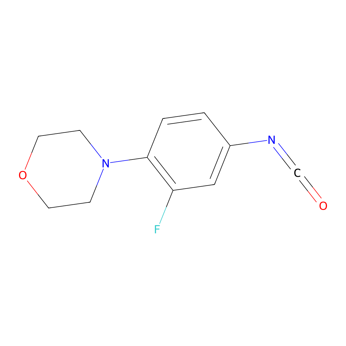 4-(2-Fluoro-4-isocyanatophenyl)morpholine molecular structure, CAS 224323-51-7