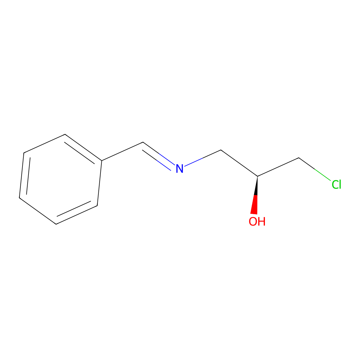 (S)-1-(Benzylideneamino)-3-chloropropan-2-ol molecular structure, CAS 224323-52-8