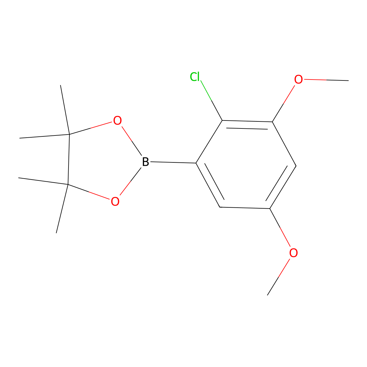 2-(2-Chloro-3,5-dimethoxyphenyl)-4,4,5,5-tetramethyl-1,3,2-dioxaborolane molecular structure, CAS 2243294-55-3
