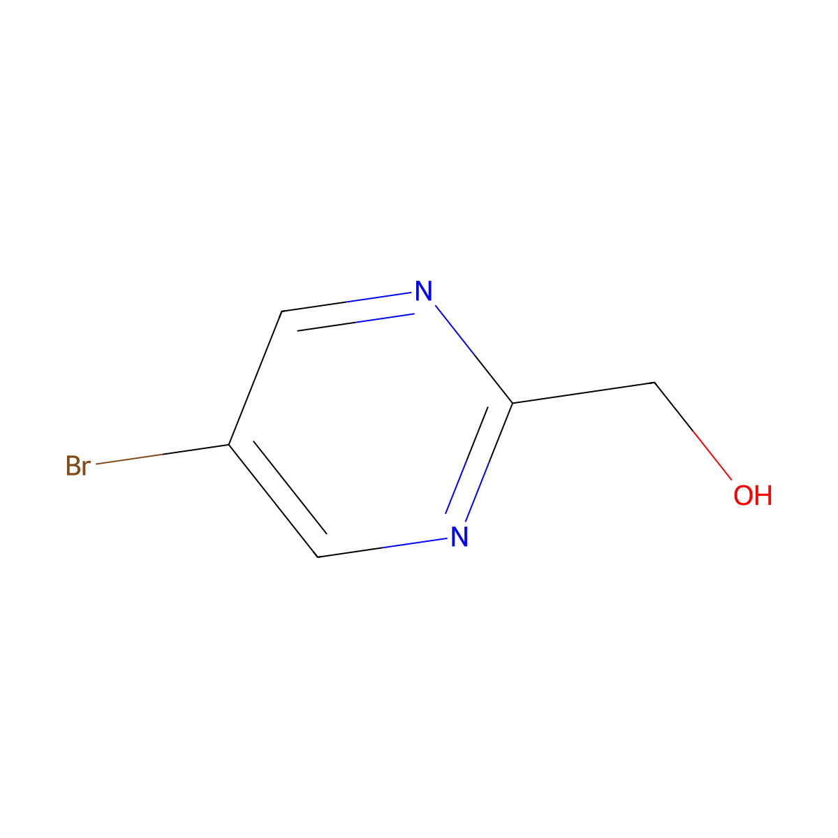 (5-Bromopyrimidin-2-yl)methanol molecular structure, CAS 22433-12-1