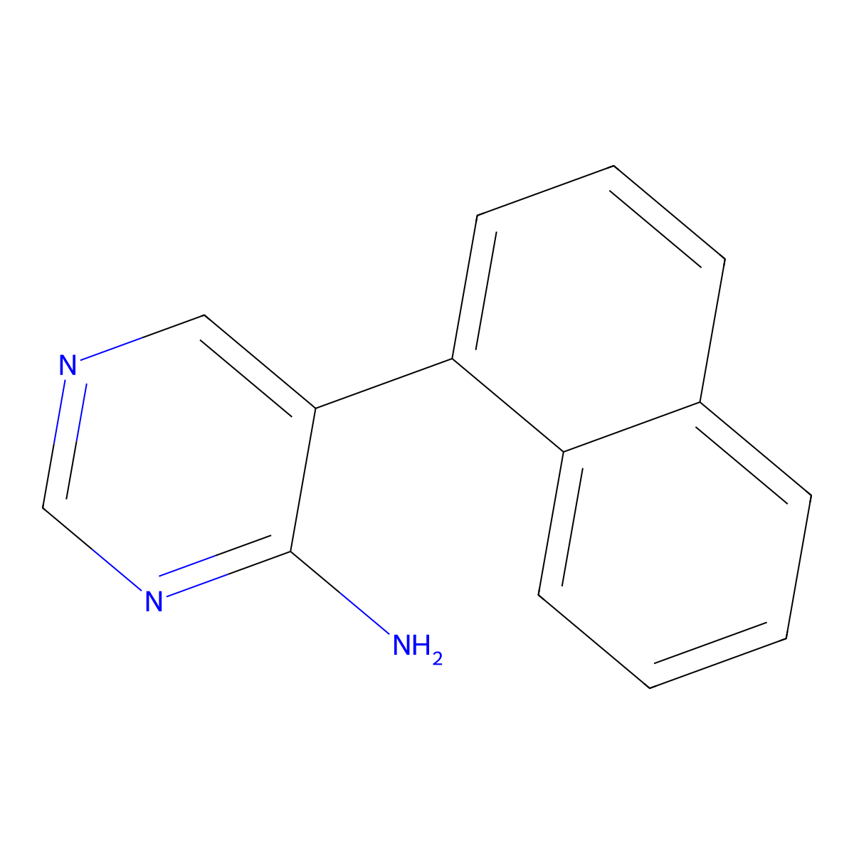 5-Naphthalen-1-ylpyrimidin-4-amine molecular structure, CAS 22433-62-1