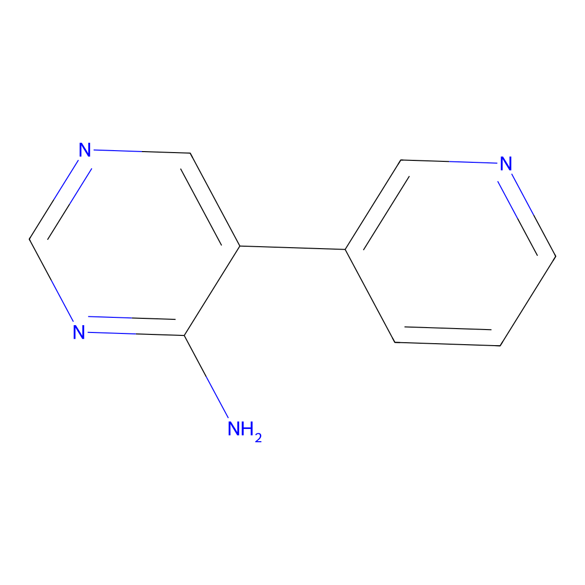 5-(Pyridin-3-yl)pyrimidin-4-amine molecular structure, CAS 22433-63-2