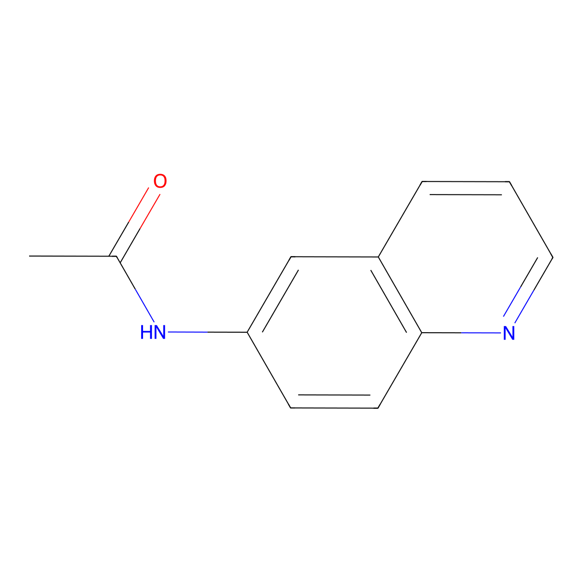 N-(quinolin-6-yl)acetamide molecular structure, CAS 22433-76-7