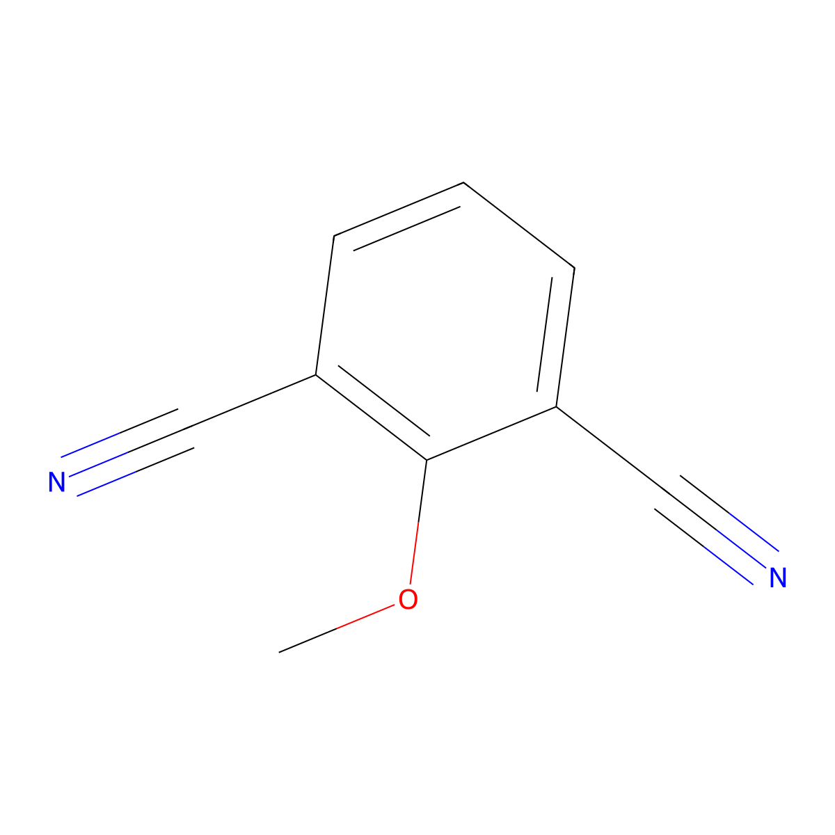 2-Methoxy-1,3-benzenedicarbonitrile molecular structure, CAS 22433-93-8