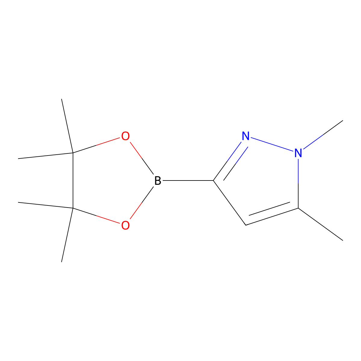 1,5-dimethyl-3-(4,4,5,5-tetramethyl-1,3,2-dioxaborolan-2-yl)-1H-pyrazole molecular structure, CAS 2243322-62-3