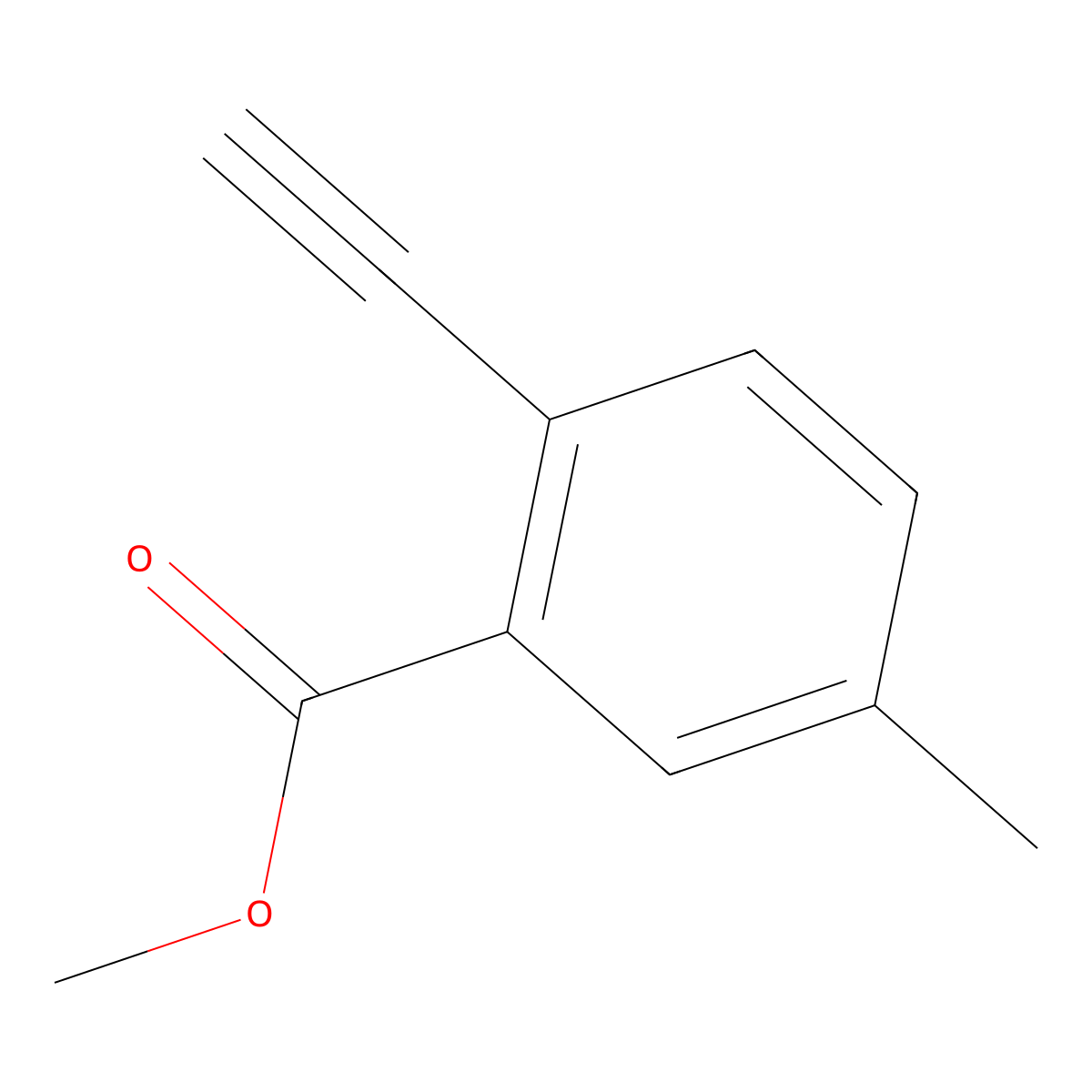 Methyl2-ethynyl-5-methylbenzoate molecular structure, CAS 2243363-53-1