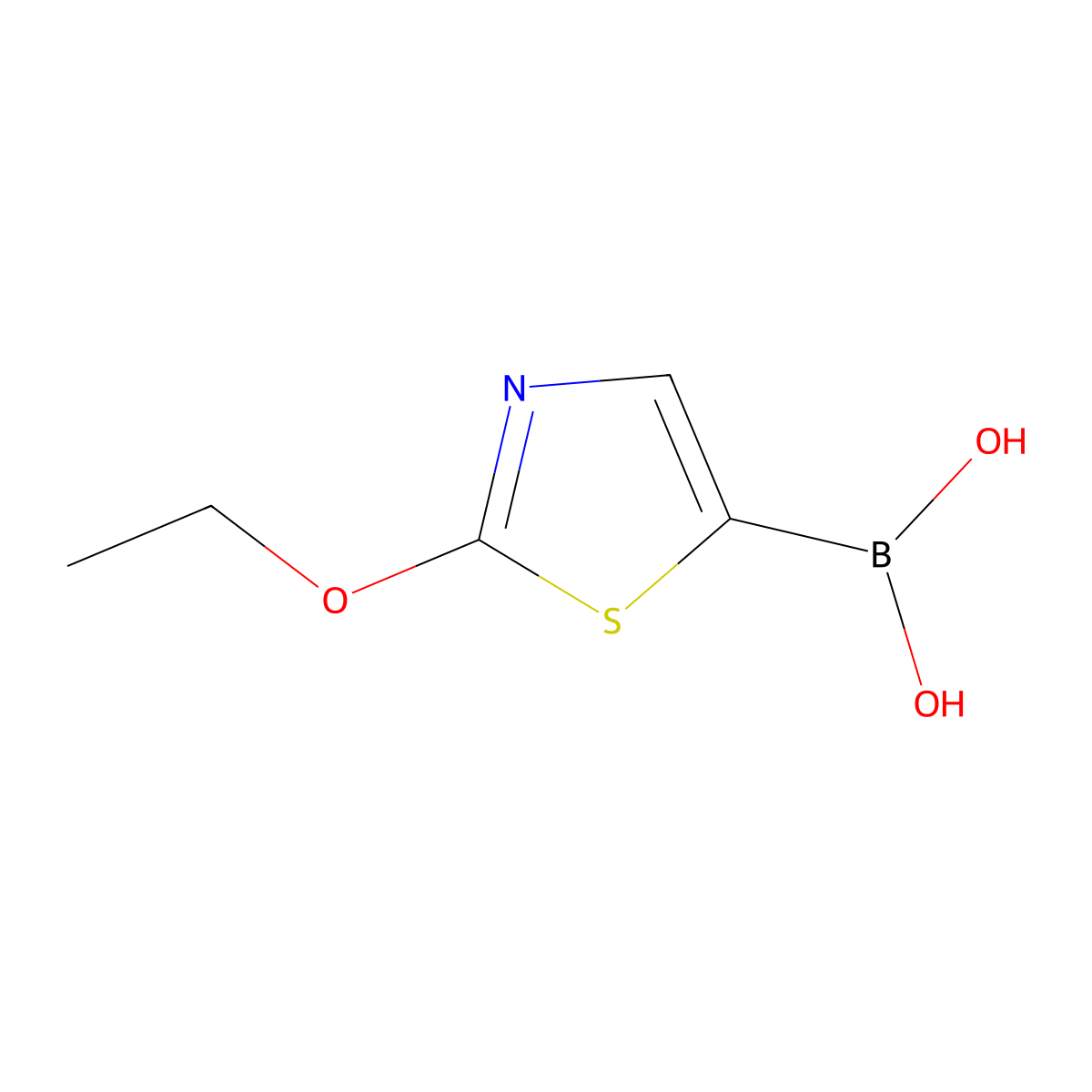 (2-Ethoxythiazol-5-yl)boronic acid molecular structure, CAS 2243376-55-6