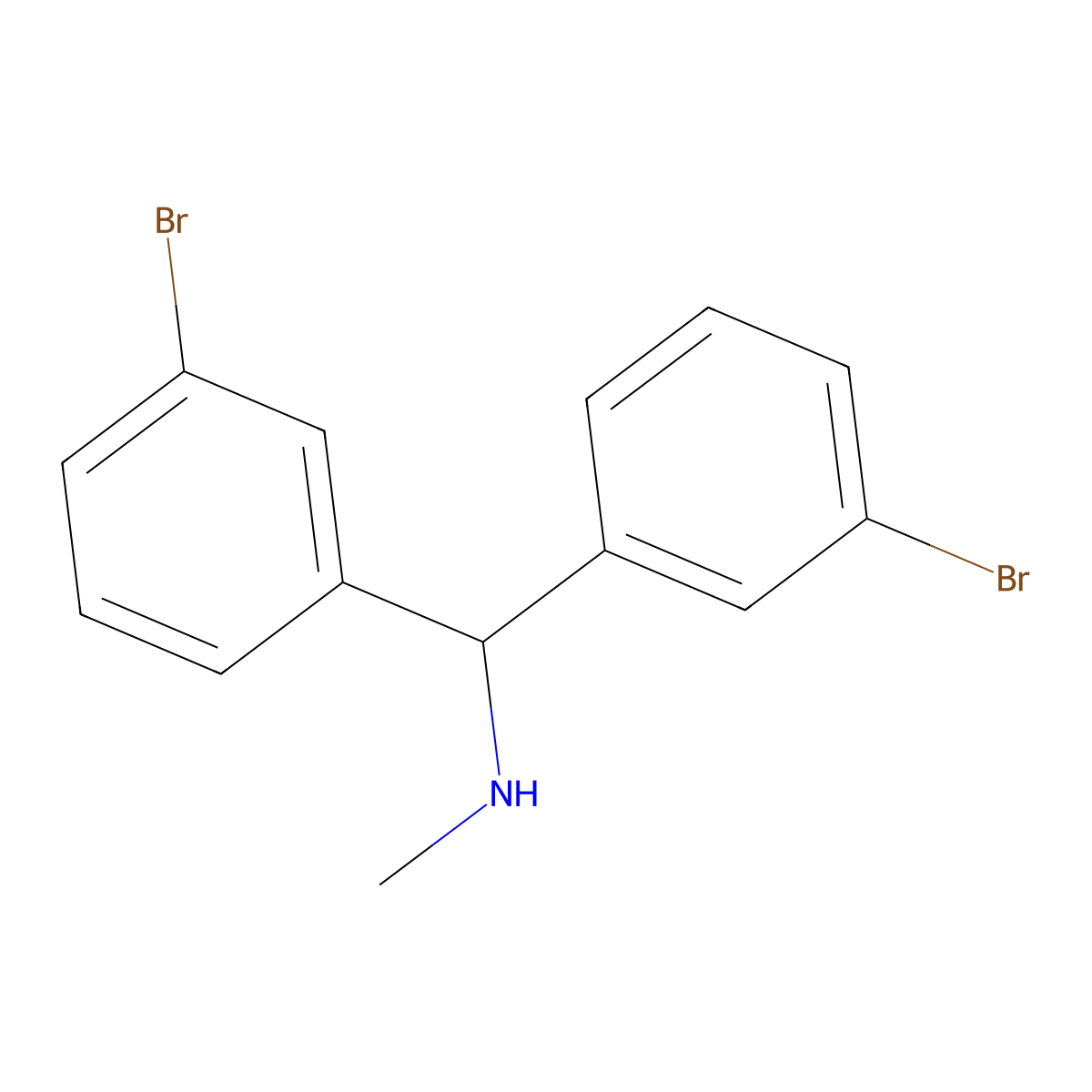 [Bis(3-bromophenyl)methyl](methyl)amine molecular structure, CAS 2243410-21-9