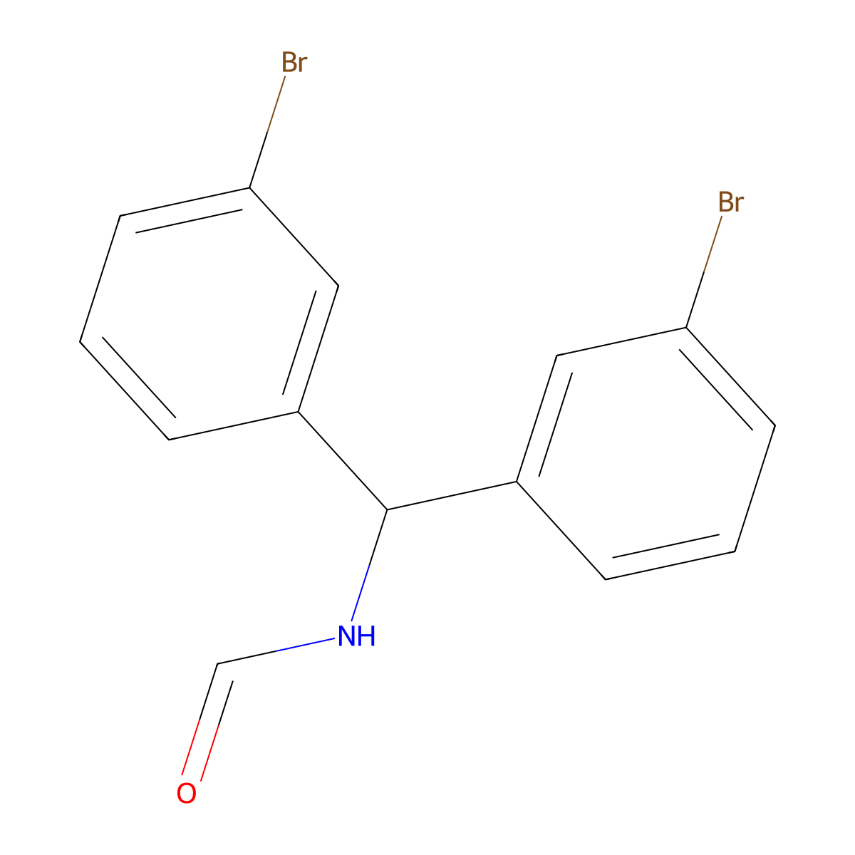 N-(Bis(3-bromophenyl)methyl)formamide molecular structure, CAS 2243410-48-0