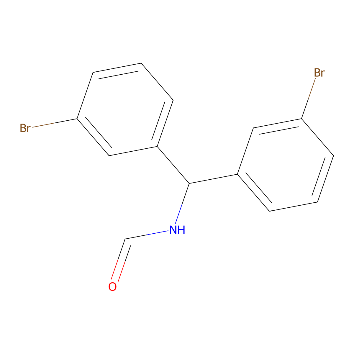 N-(Bis(3-bromophenyl)methyl)formamide molecular structure, CAS 2243410-48-0
