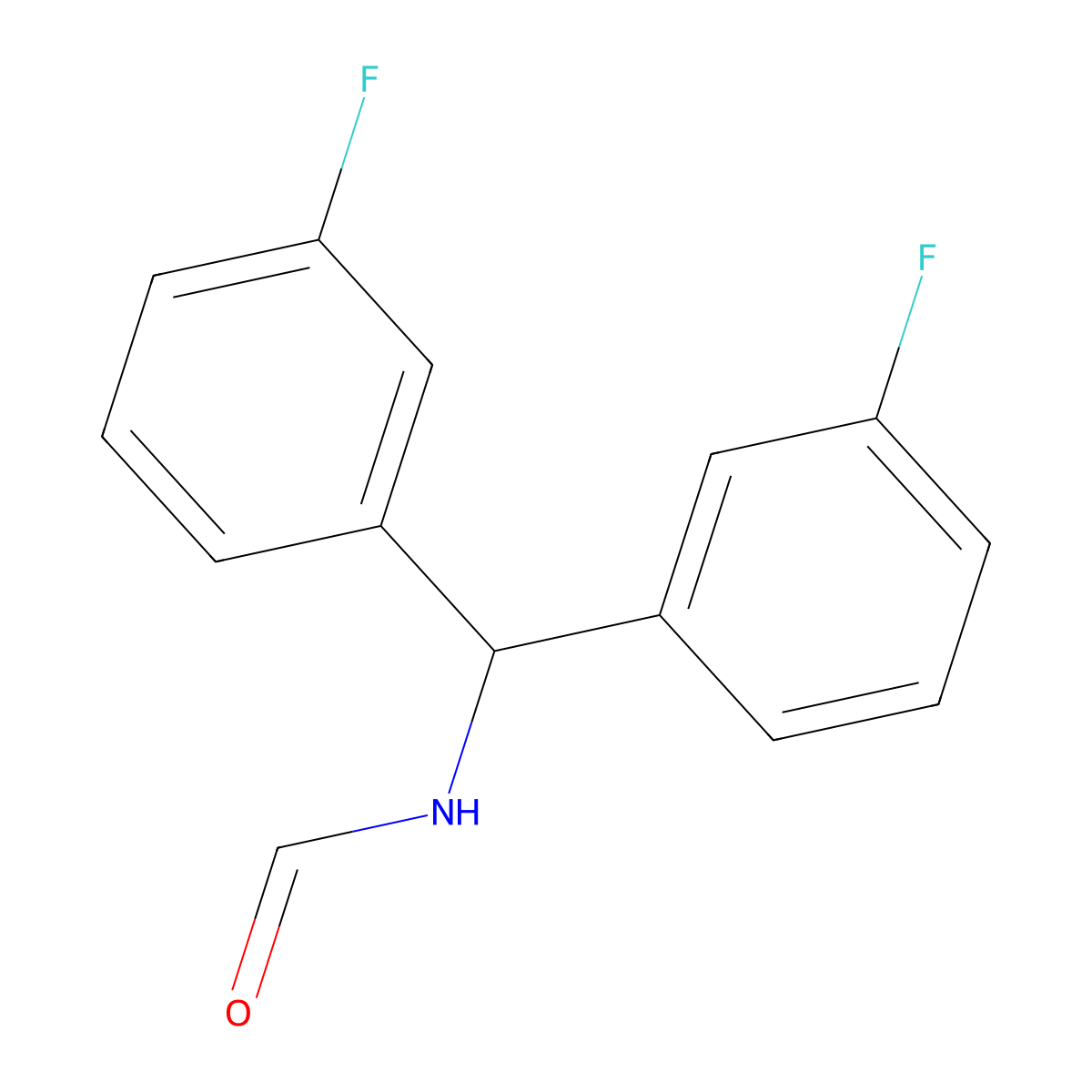 N-(Bis(3-fluorophenyl)methyl)formamide molecular structure, CAS 2243410-49-1