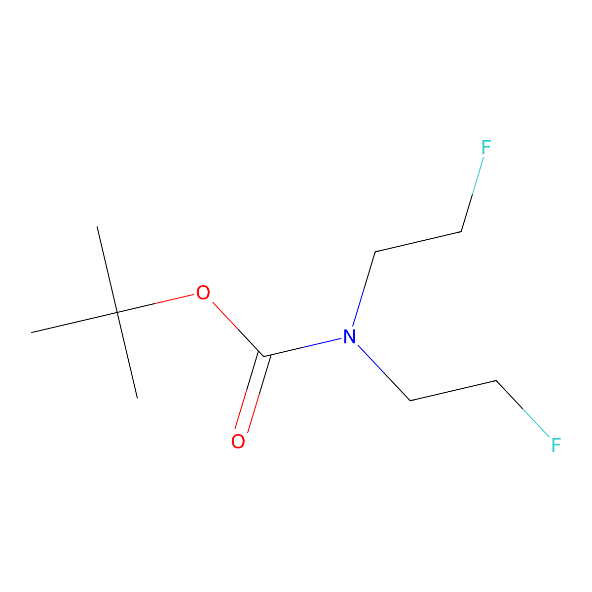 tert-butyl N,N-bis(2-fluoroethyl)carbamate molecular structure, CAS 2243491-88-3
