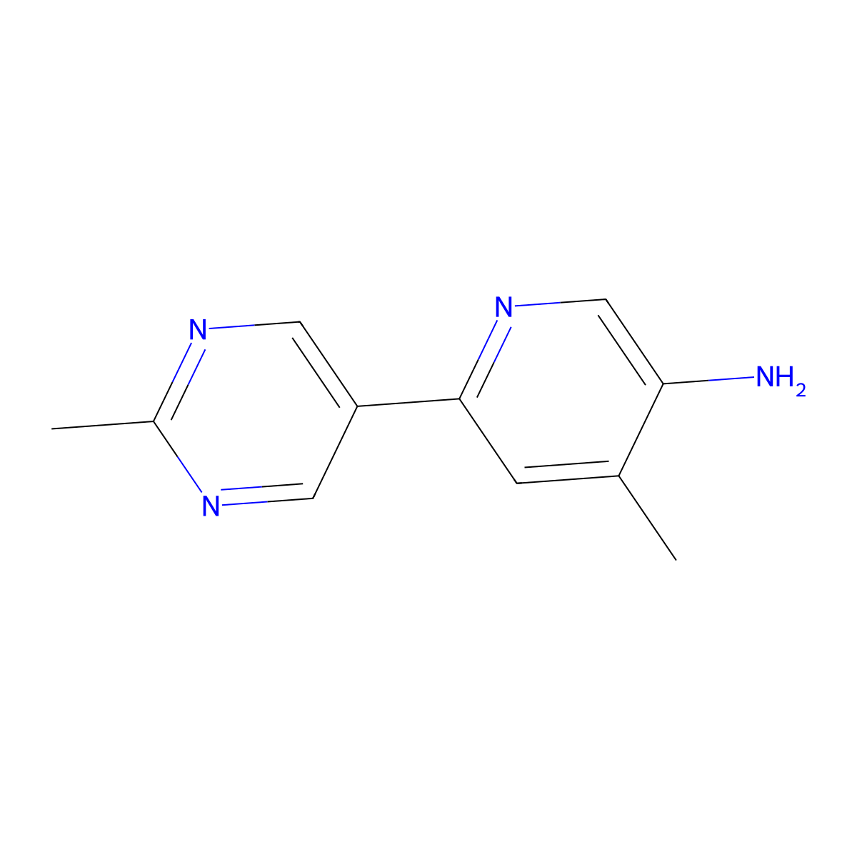 4-methyl-6-(2-methyl-5-pyrimidinyl)-3-Pyridinamine molecular structure, CAS 2243491-89-4
