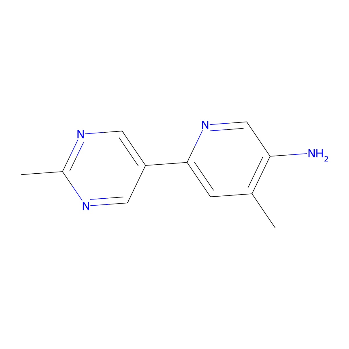 4-methyl-6-(2-methyl-5-pyrimidinyl)-3-Pyridinamine molecular structure, CAS 2243491-89-4