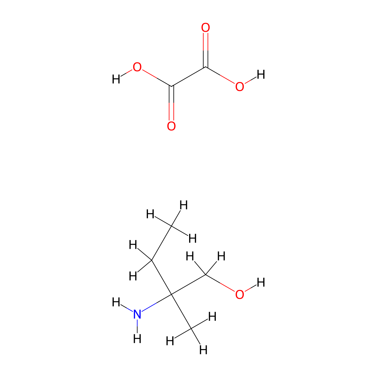 2-Amino-2-methylbutan-1-OL oxalate molecular structure, CAS 22435-95-6