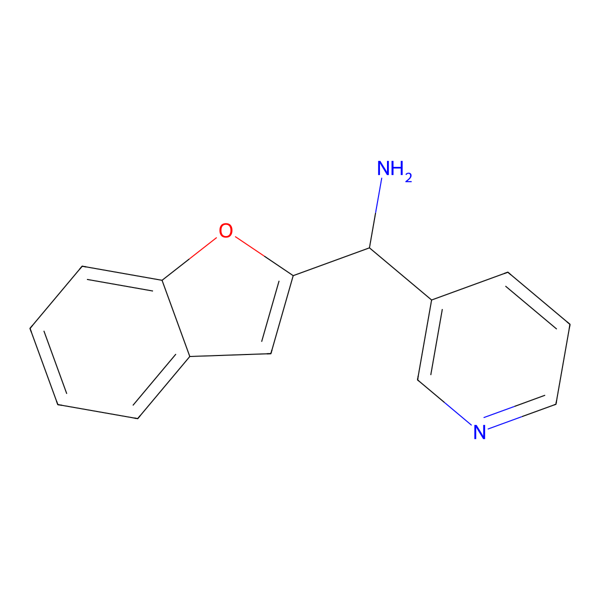 (alphaS)-alpha-2-Benzofuranyl-3-pyridinemethanamine molecular structure, CAS 2243501-24-6