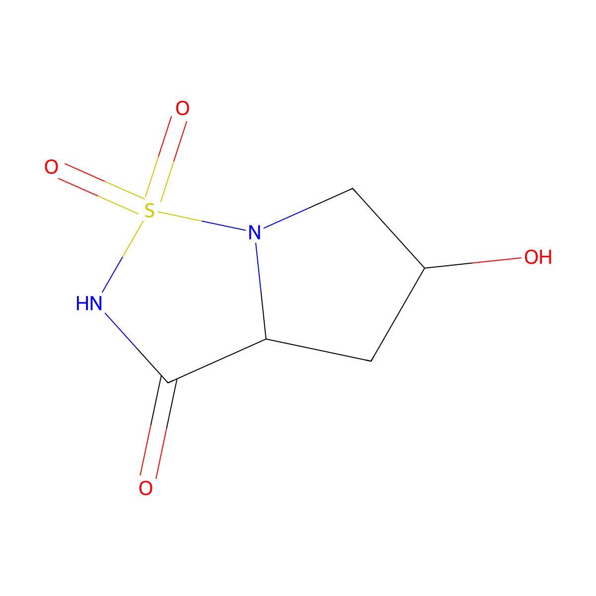 (3aS,5R)-5-hydroxy-hexahydro-1lambda6-pyrrolo[1,2-b][1,2,5]thiadiazole-1,1,3-trione molecular structure, CAS 2243501-36-0