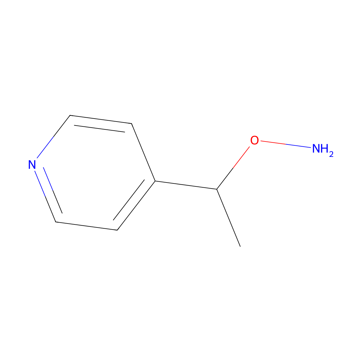 O-[(1S)-1-(pyridin-4-yl)ethyl]hydroxylamine molecular structure, CAS 2243501-39-3