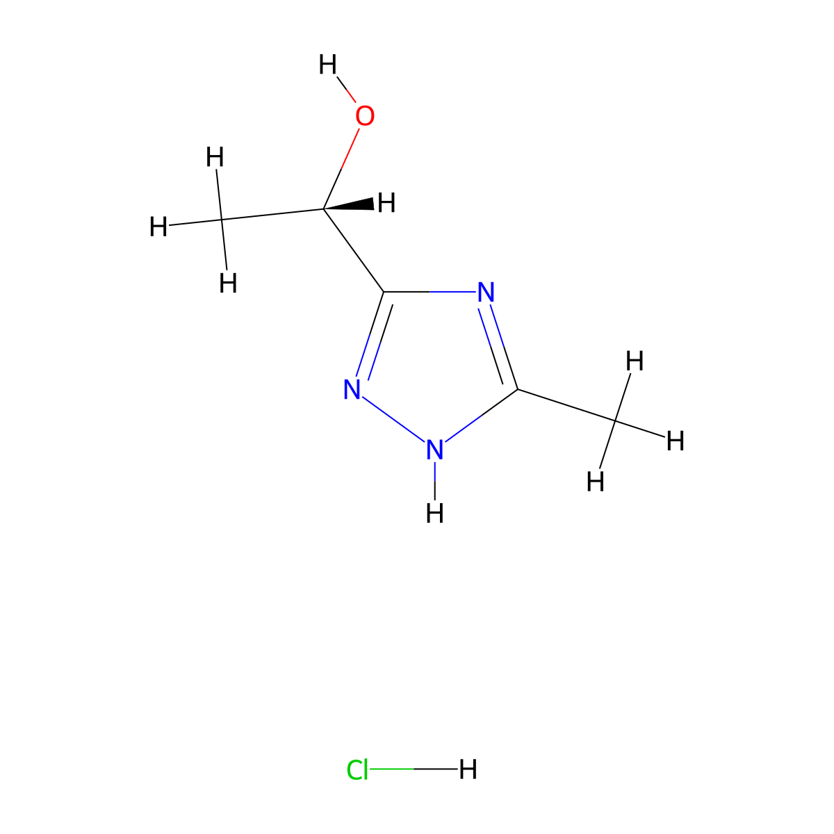 (1S)-1-(5-Methyl-1H-1,2,4-triazol-3-yl)ethanol;hydrochloride molecular structure, CAS 2243501-51-9