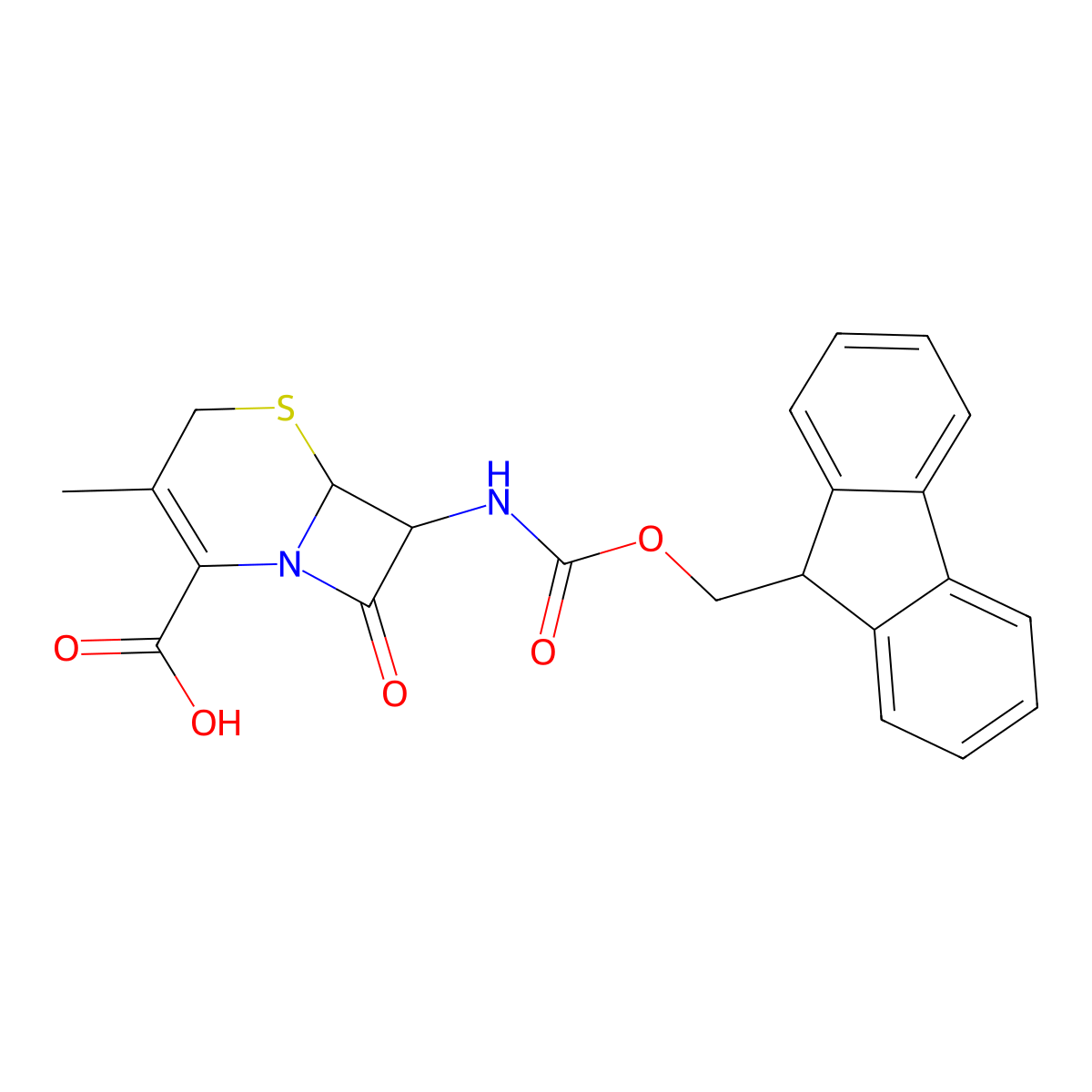 (6R,7R)-7-({[(9H-fluoren-9-yl)methoxy]carbonyl}amino)-3-methyl-8-oxo-5-thia-1-azabicyclo[4.2.0]oct-2-ene-2-carboxylic acid molecular structure, CAS 2243501-59-7