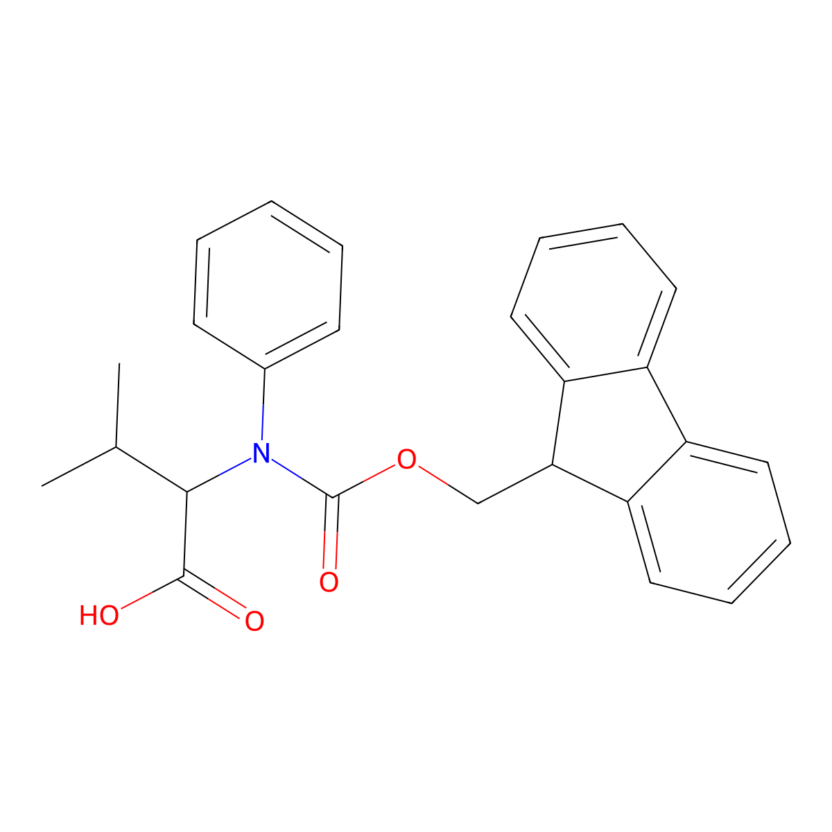(2S)-2-({[(9H-fluoren-9-yl)methoxy]carbonyl}(phenyl)amino)-3-methylbutanoic acid molecular structure, CAS 2243501-67-7