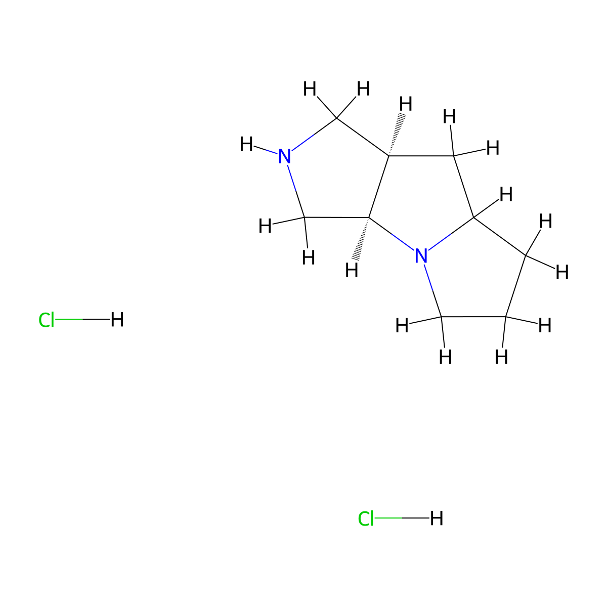 (3aR,8aR)-decahydropyrrolo[3,4-b]pyrrolizine dihydrochloride molecular structure, CAS 2243502-98-7
