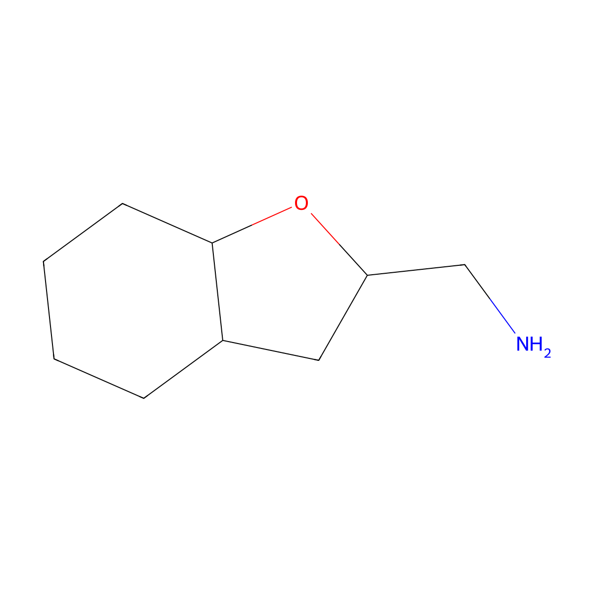 rac-1-[(3aR,7aS)-octahydro-1-benzofuran-2-yl]methanamine molecular structure, CAS 2243503-08-2