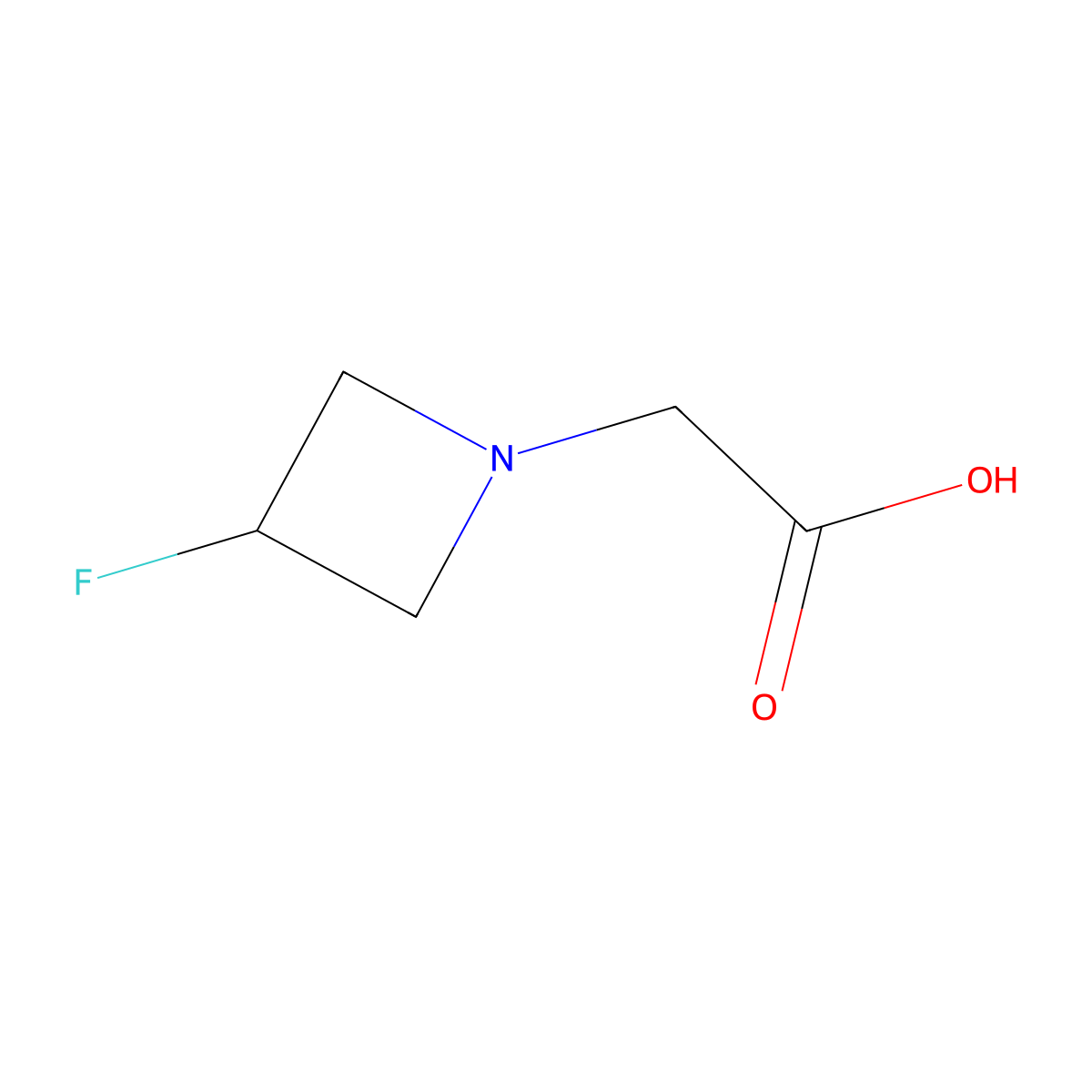 2-(3-Fluoroazetidin-1-yl)acetic acid molecular structure, CAS 2243503-23-1