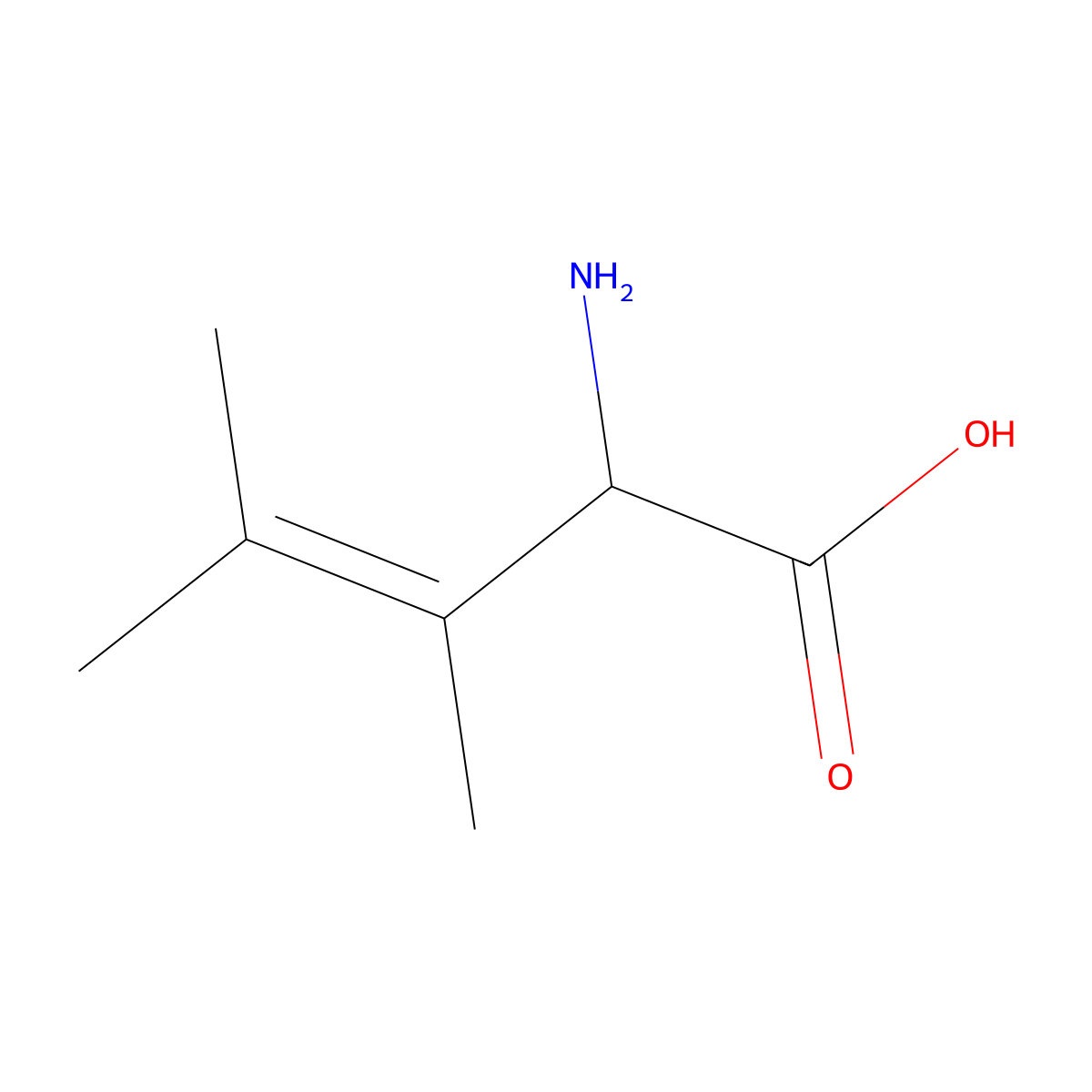 2-Amino-3,4-dimethylpent-3-enoic acid molecular structure, CAS 2243503-25-3