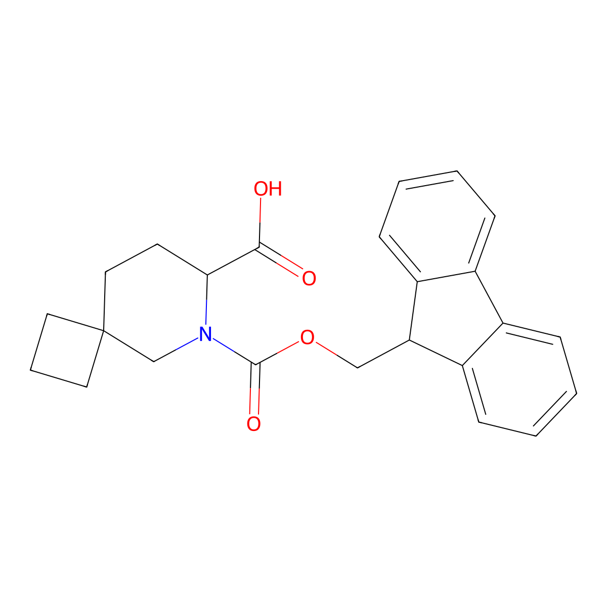 6-{[(9H-fluoren-9-yl)methoxy]carbonyl}-6-azaspiro[3.5]nonane-7-carboxylic acid molecular structure, CAS 2243503-28-6