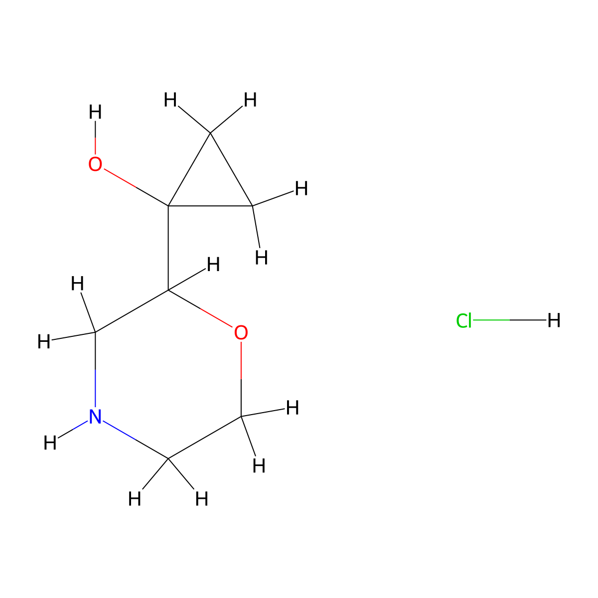 1-(Morpholin-2-yl)cyclopropan-1-ol hydrochloride molecular structure, CAS 2243503-29-7