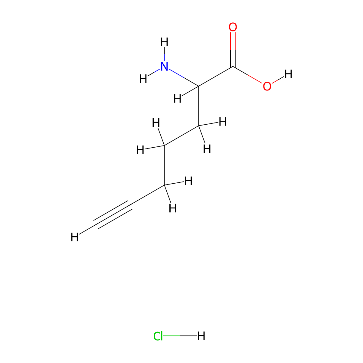 2-Aminohept-6-ynoic acid hydrochloride molecular structure, CAS 2243503-35-5