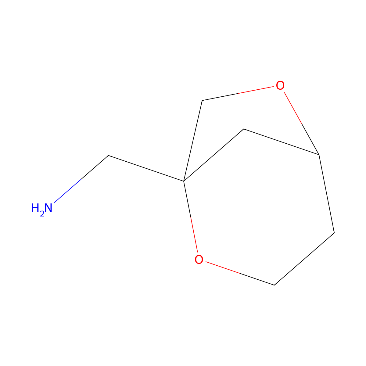 1-{2,6-Dioxabicyclo[3.2.1]octan-1-yl}methanamine molecular structure, CAS 2243503-39-9