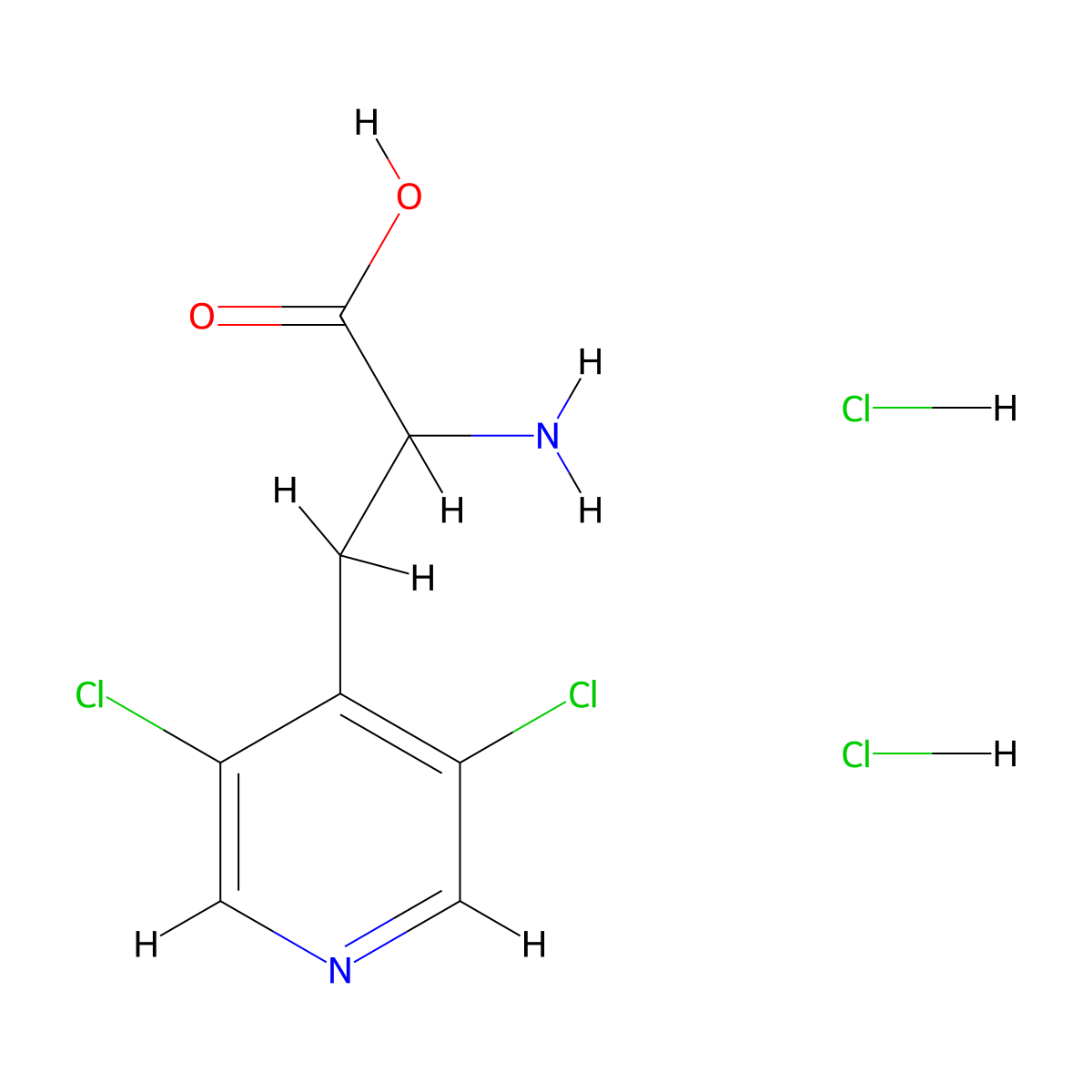 2-Amino-3-(3,5-dichloropyridin-4-yl)propanoic acid dihydrochloride molecular structure, CAS 2243503-40-2
