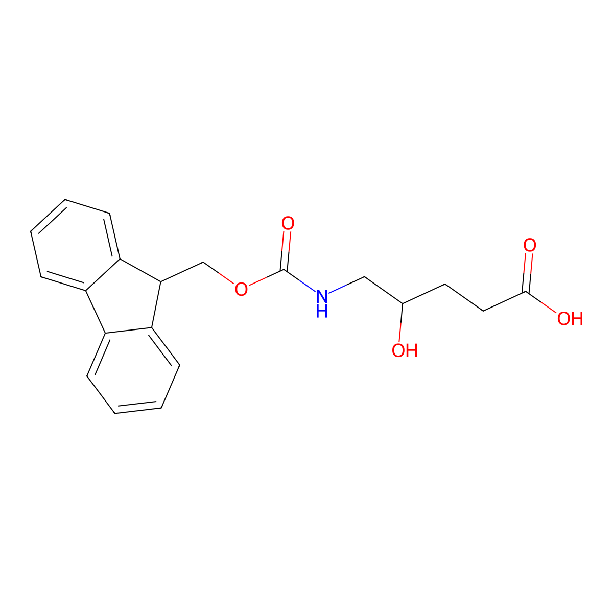 5-({[(9H-fluoren-9-yl)methoxy]carbonyl}amino)-4-hydroxypentanoic acid molecular structure, CAS 2243503-48-0