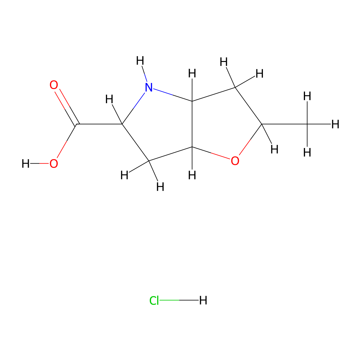 2-methyl-hexahydro-2H-furo[3,2-b]pyrrole-5-carboxylic acid hydrochloride molecular structure, CAS 2243503-51-5
