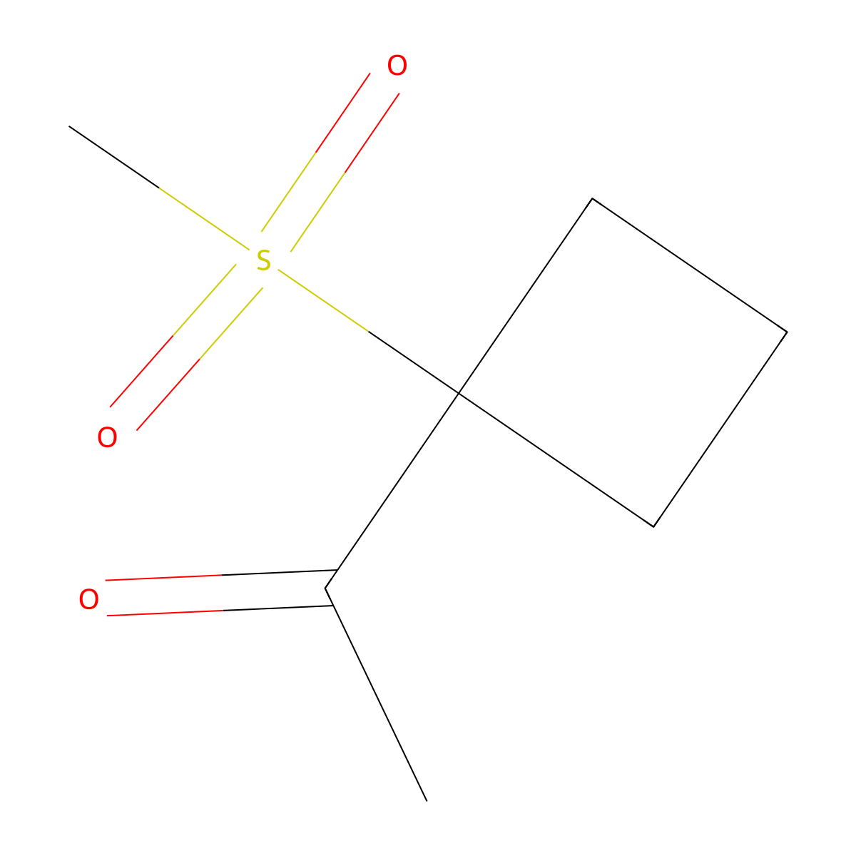 1-(1-Methanesulfonylcyclobutyl)ethan-1-one molecular structure, CAS 2243503-65-1