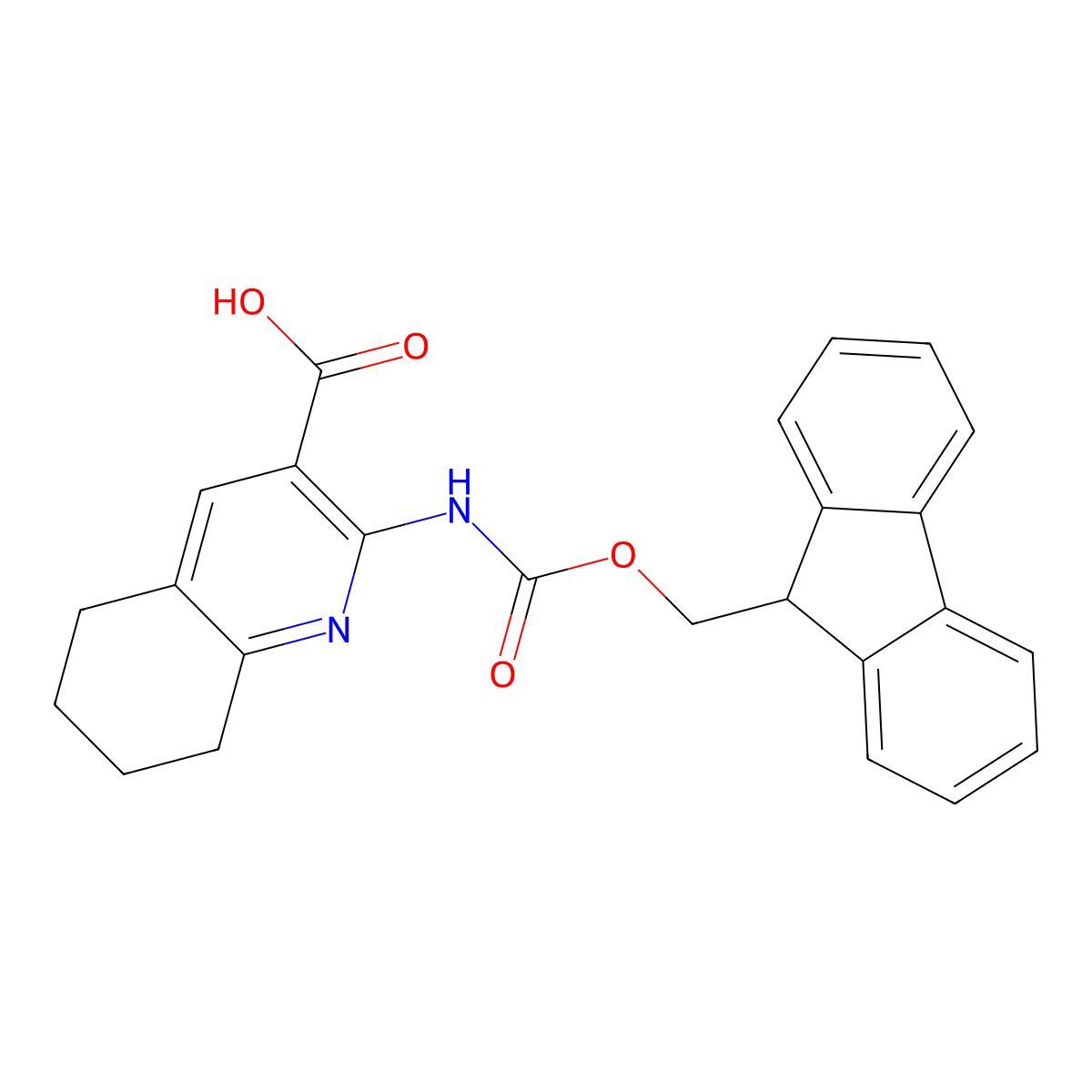 2-({[(9H-fluoren-9-yl)methoxy]carbonyl}amino)-5,6,7,8-tetrahydroquinoline-3-carboxylic acid molecular structure, CAS 2243504-40-5