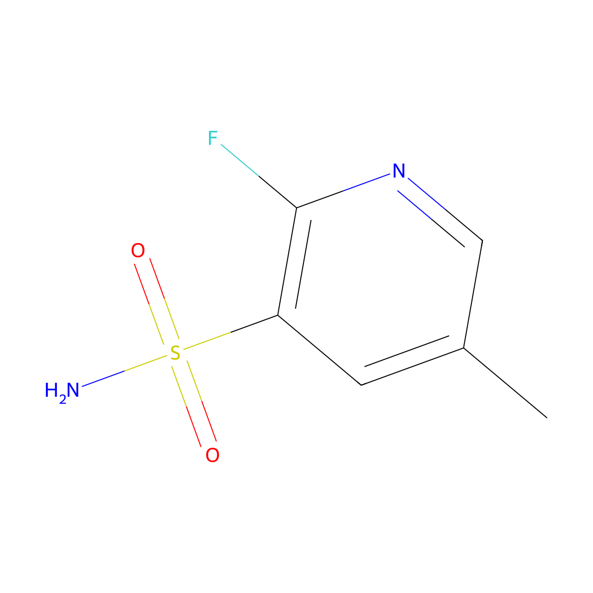 2-Fluoro-5-methylpyridine-3-sulfonamide molecular structure, CAS 2243504-59-6