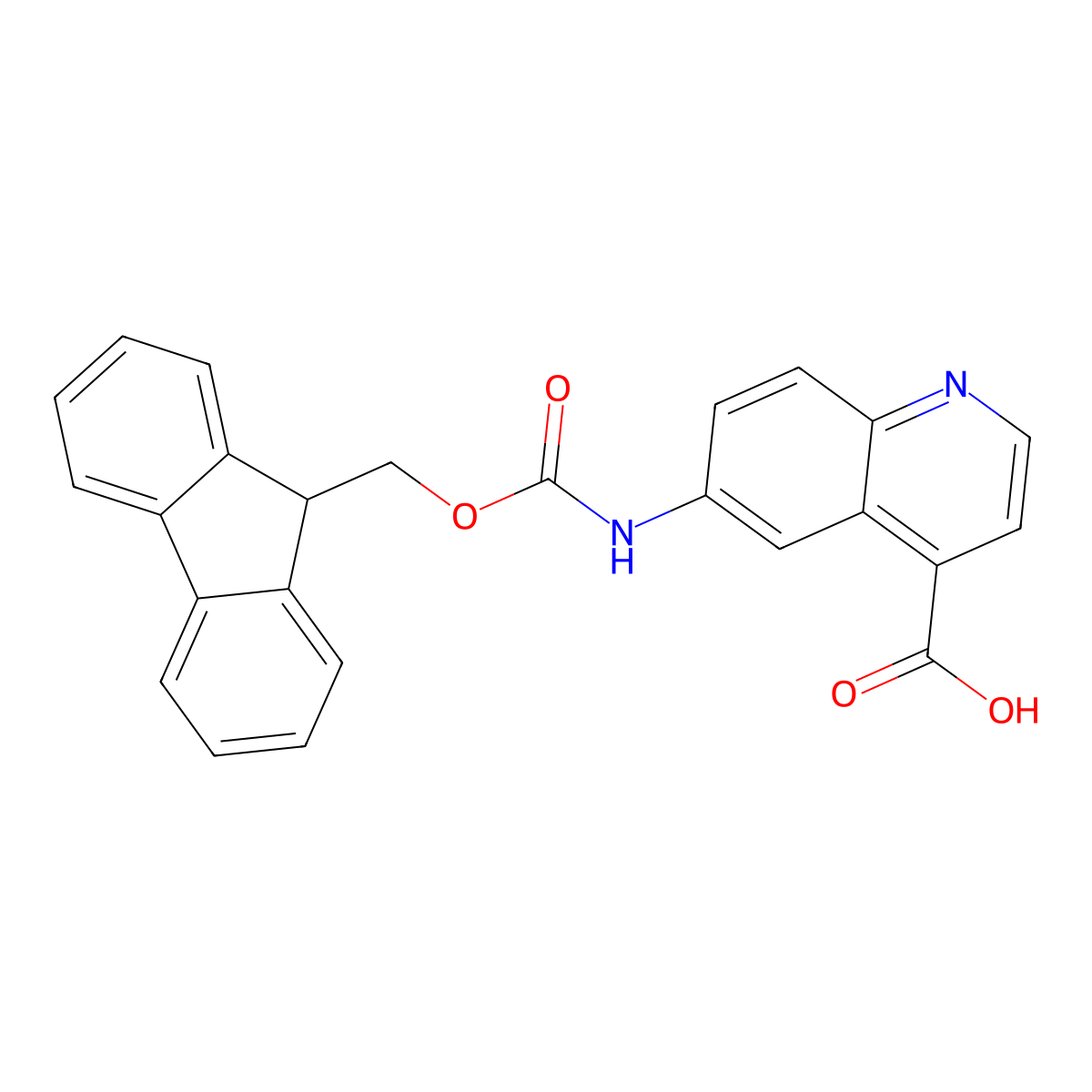 6-({[(9H-fluoren-9-yl)methoxy]carbonyl}amino)quinoline-4-carboxylic acid molecular structure, CAS 2243504-65-4