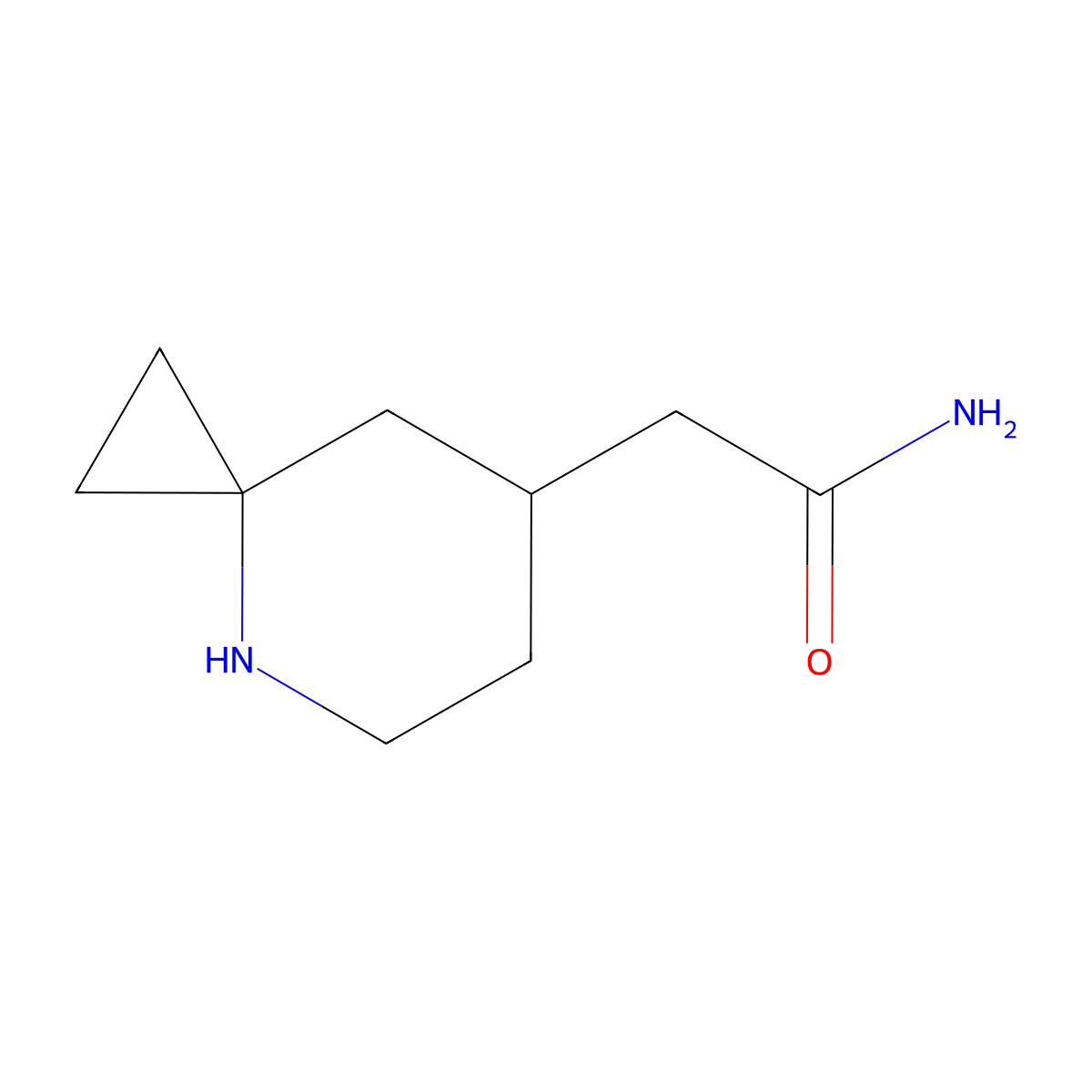 2-{4-Azaspiro[2.5]octan-7-yl}acetamide molecular structure, CAS 2243504-74-5