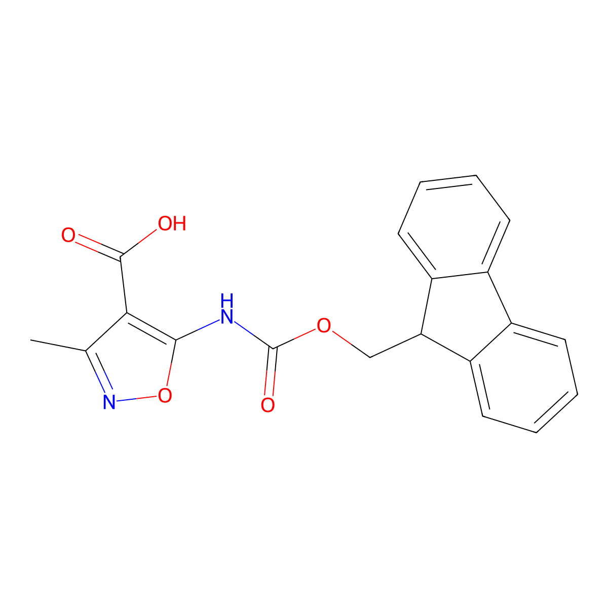 5-({[(9H-fluoren-9-yl)methoxy]carbonyl}amino)-3-methyl-1,2-oxazole-4-carboxylic acid molecular structure, CAS 2243504-81-4