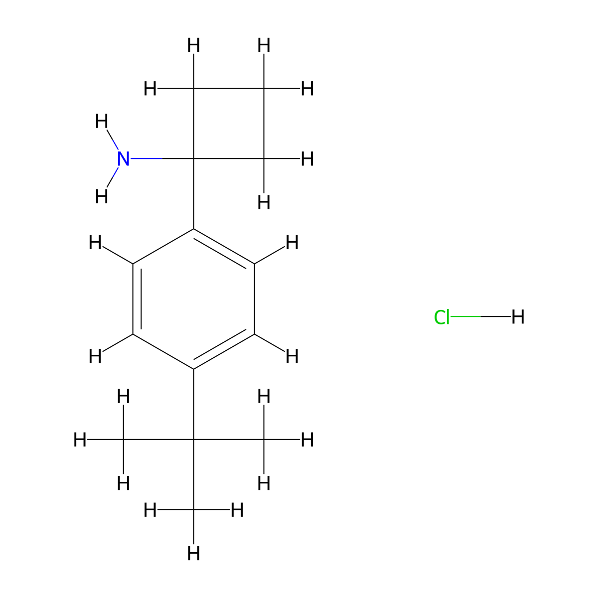 1-(4-Tert-butylphenyl)cyclobutan-1-amine hydrochloride molecular structure, CAS 2243505-03-3