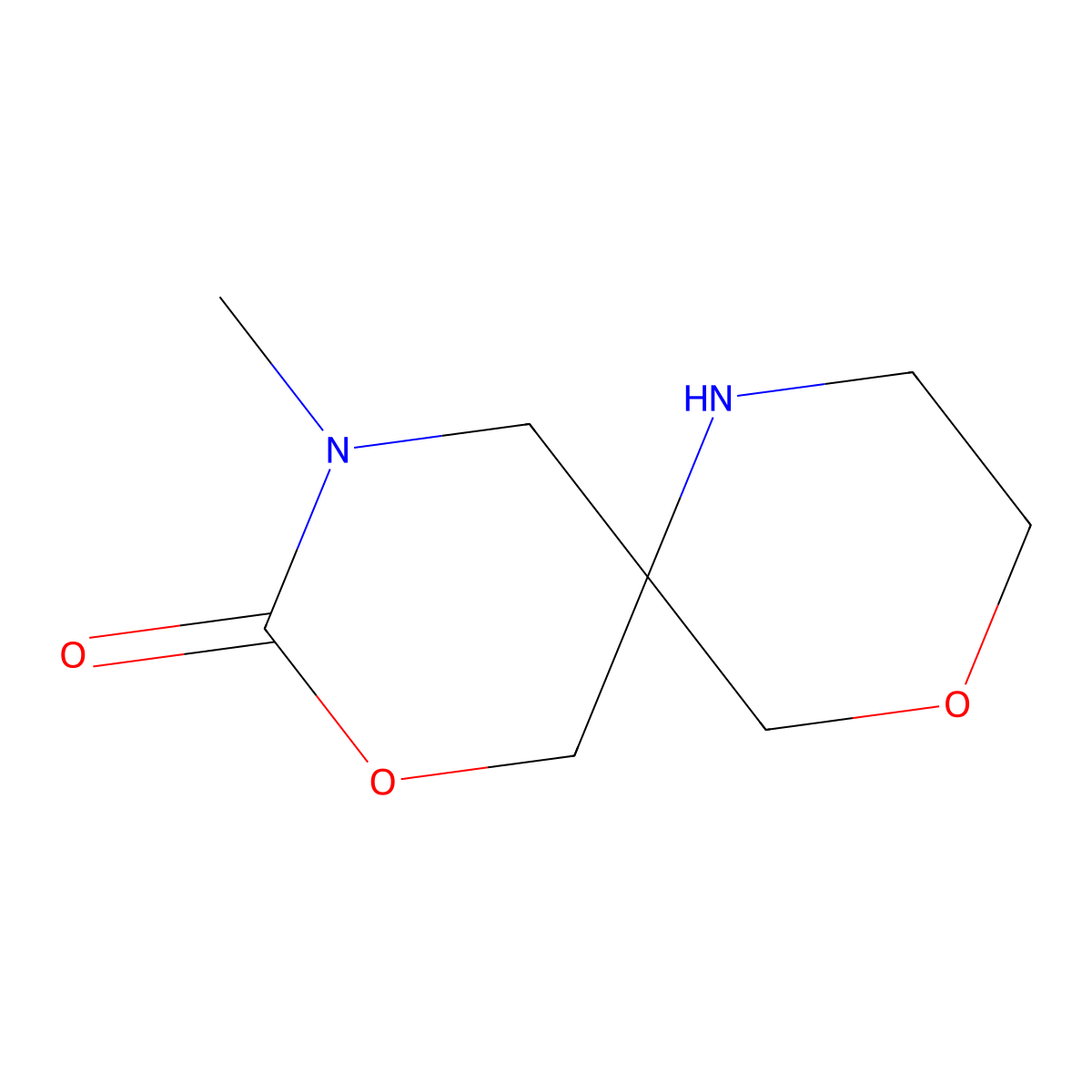 10-Methyl-4,8-dioxa-1,10-diazaspiro[5.5]undecan-9-one molecular structure, CAS 2243505-08-8