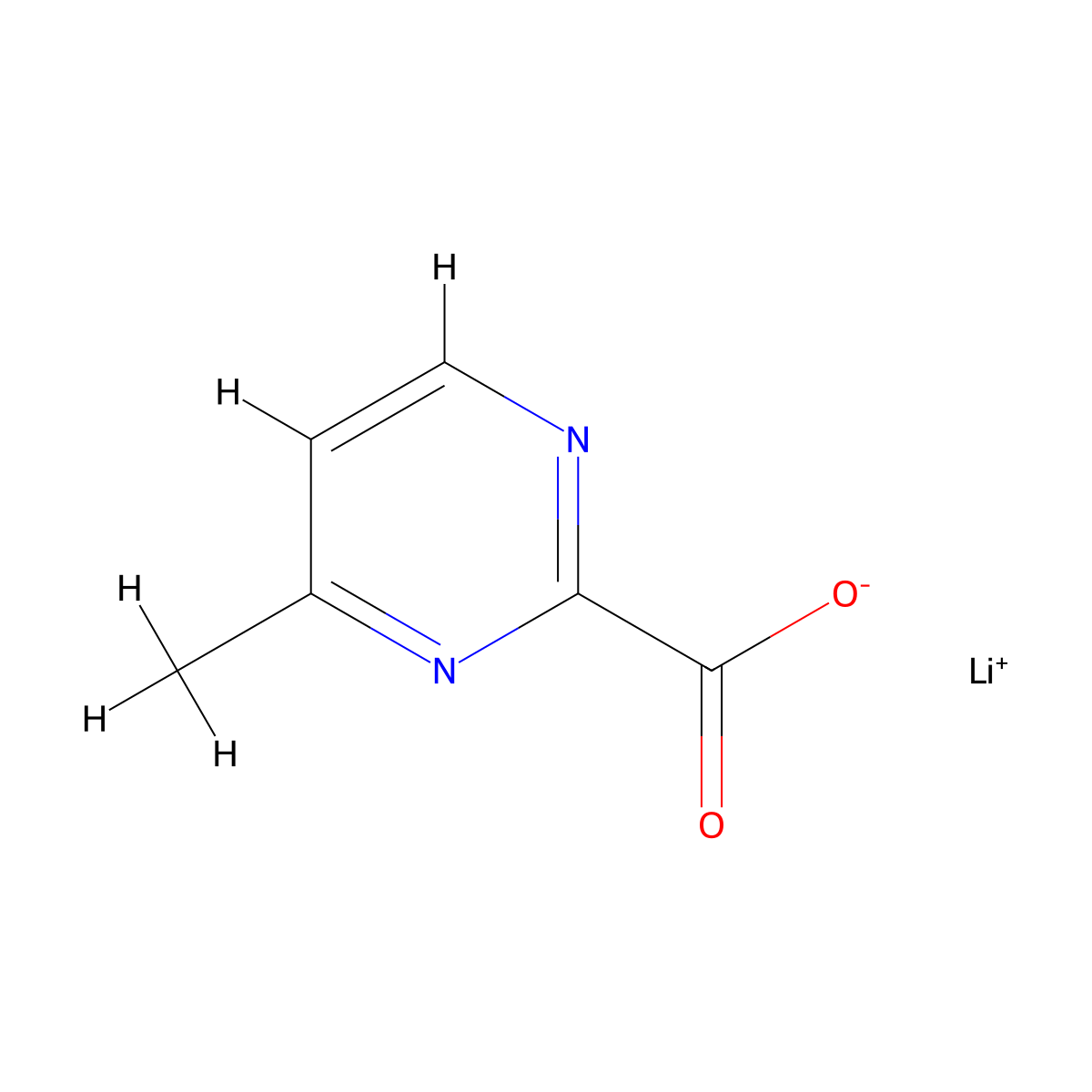 Lithium 4-methylpyrimidine-2-carboxylate molecular structure, CAS 2243505-09-9