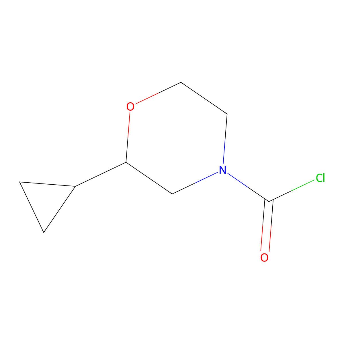 2-Cyclopropylmorpholine-4-carbonyl chloride molecular structure, CAS 2243505-13-5
